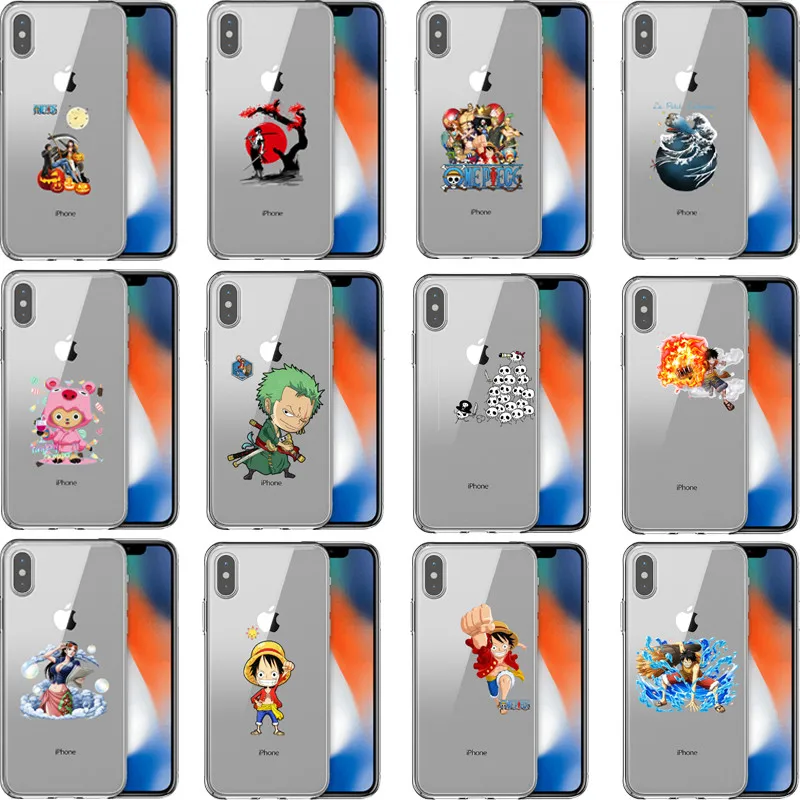 Чехол Caso de Telefone UMA PECA Anime Japones Luffy Zoro Coque для iphone 7 8plus X 11 12ProMAX Mini Мягкий Силиконовый