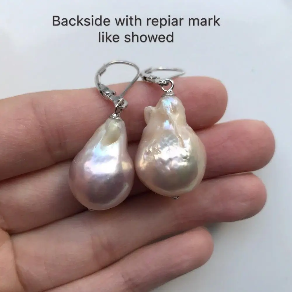 Серьги с барочным жемчугом, серьги с жемчугом, S925