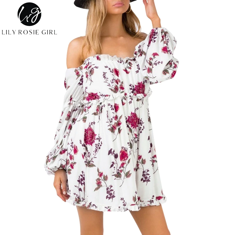 Lily Rosie/повседневное женское платье с принтом для девочек элегантные вечерние