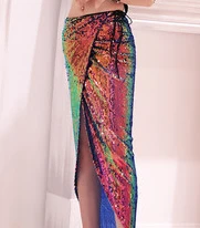 Only Hip Scarf as Ph Новинка, одежда для занятий танцами живота, для женщин, начинающих, с блестками, для хип-хопа, топ, летняя, для восточных, индийских танцев, одежда для соревнований, костюм - Цвет: Only Hip Scarf as Ph