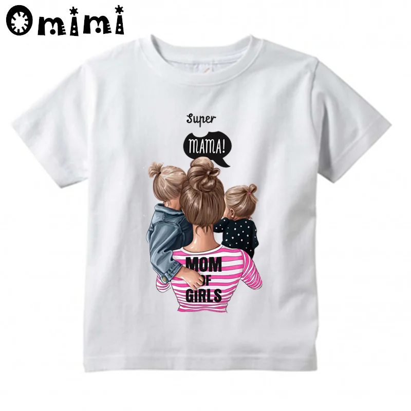 Подарок на день матери Детская футболка детская дизайнерская одежда с короткими