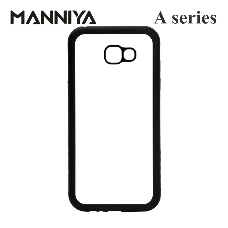 MANNIYA-funda de goma TPU + PC para Samsung Galaxy A3, A5, A6, A7, A8, A9, con insertos de aluminio, 10 unids/lote