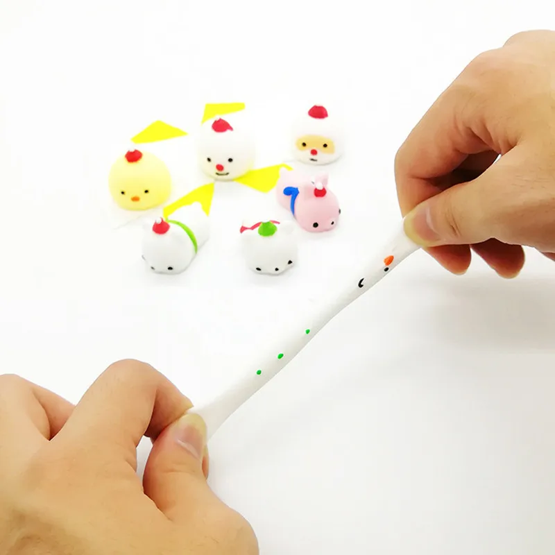 Новый TPR мягкие резиновые маленькие животные пельменей Рождество декомпрессии