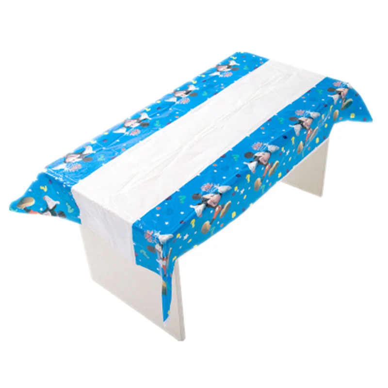 tablecloth 1pcs 6 шт. Свадебная коробочка для сладостей «Микки Минни», коробки для конфет, детский душ, детский день рождения, мероприятие, вечеринка, подарочная коробка - Цвет: tablecloth 1pcs