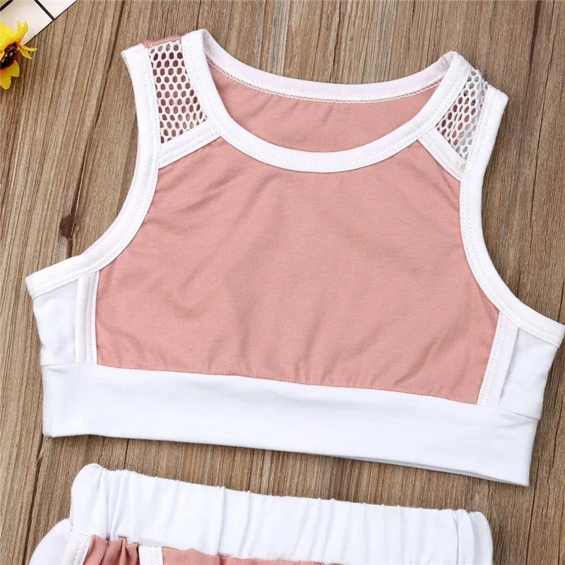 Комплекты одежды для девочек Новинка лета 2019 модный детский жилет без рукавов +