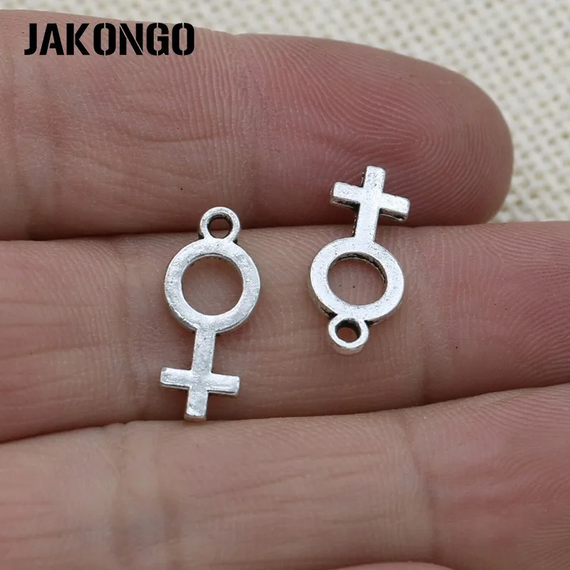JAKONGO Antique Silver Plated Mother Sign Charms Pendant for Jewelry Making Bracelet Accessories DIY Handmade 18x8mm 20PCS/lot | Украшения