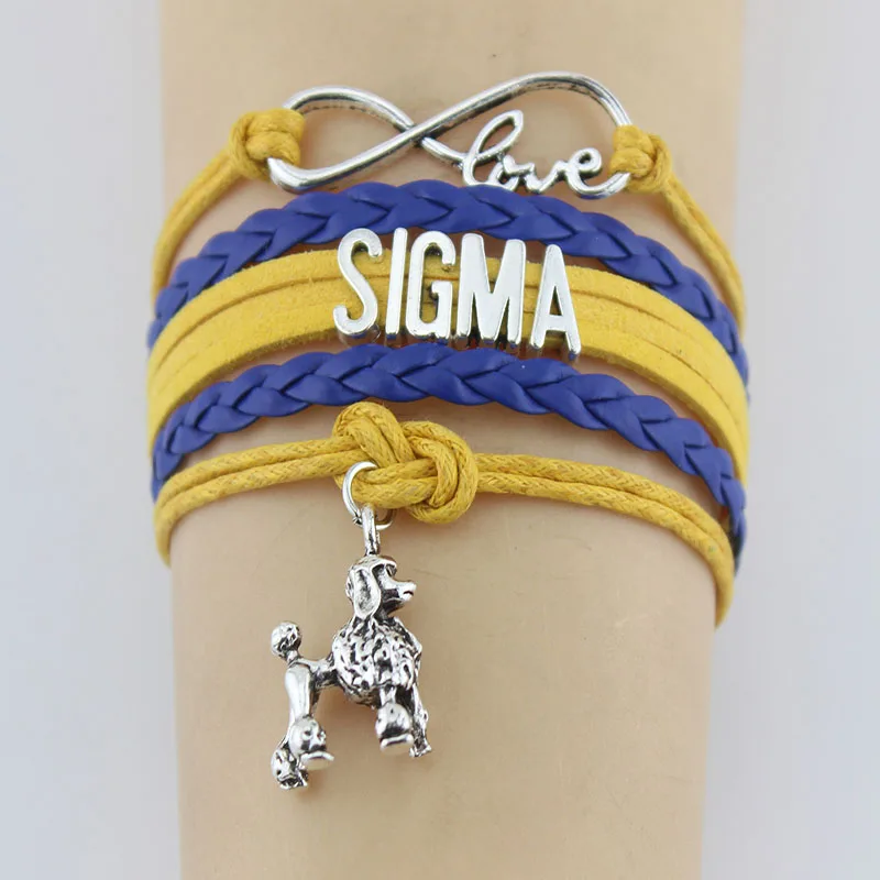 Браслет Infinity Love Sigma кожаный плетеный браслет ручной работы для женщин и мужчин