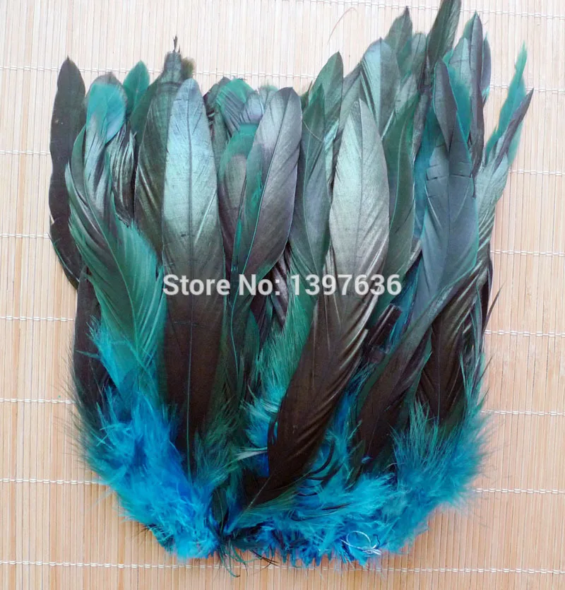 Оптовая продажа 50 шт. небесно-голубой петушиный пух 12 5-20 см для рукоделия маска