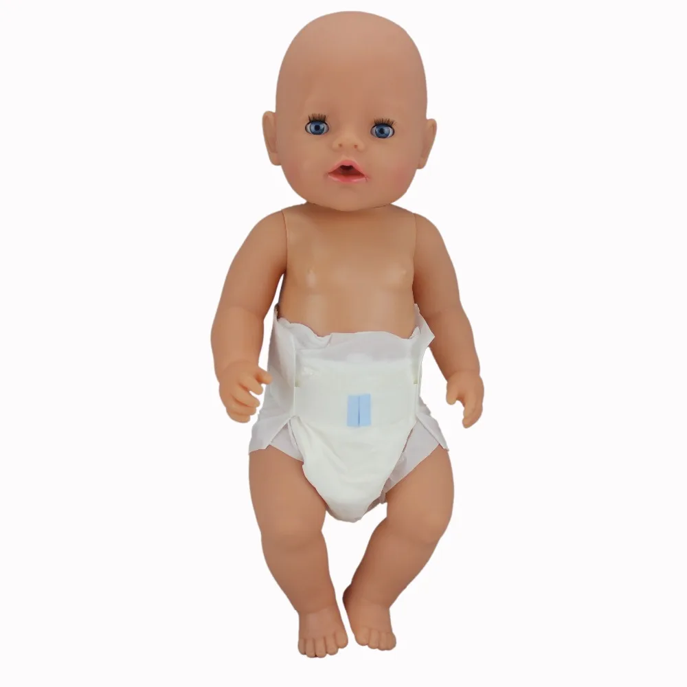 New White diapers Doll clothes Wear fit for 43cm/17inch baby Doll, Children best Birthday Gift(only sell clothes)