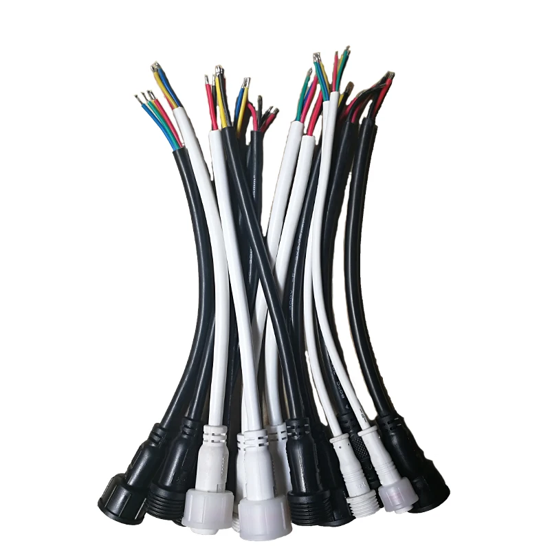 5 pairs 2 Core 3 core 4 pin Waterproof Power Cord Led Strip Wire Connector 20cmIP65 waterproof Pigtail | Обустройство дома