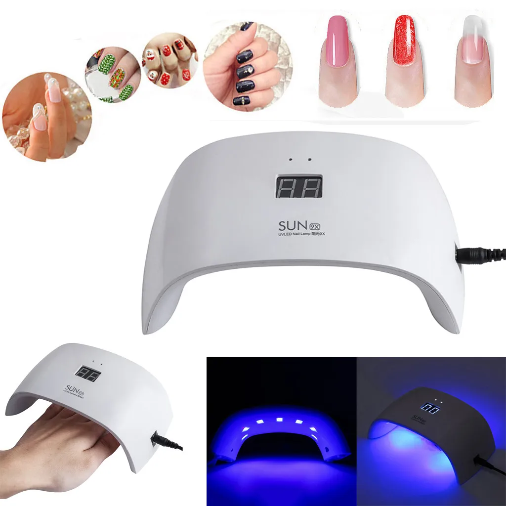Новые модные женские Красота Портативный 18 Вт Мини светодиодный УФ гель для