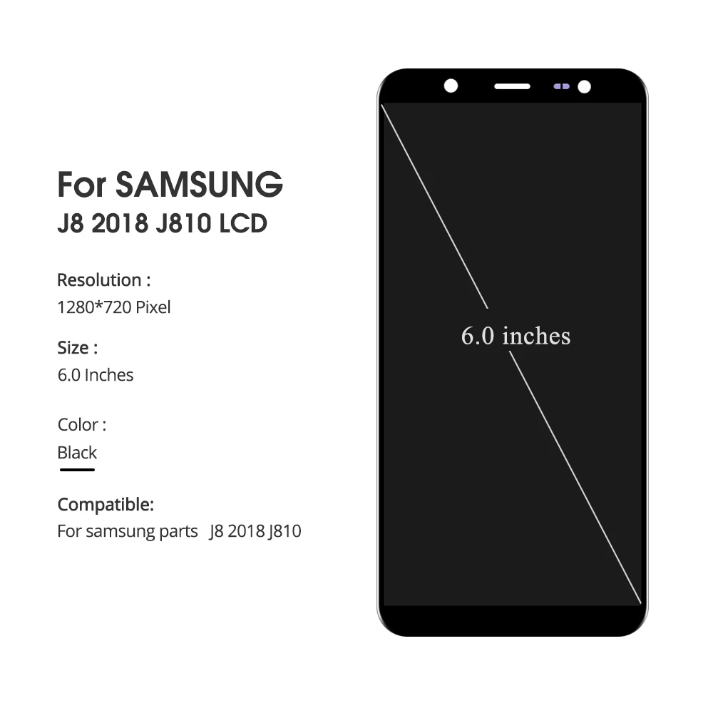 6,0 ''Супер AMOLED lcd s Дисплей для samsung J8 lcd для samsung J810 J8 lcd экран сенсорный дигитайзер сборка
