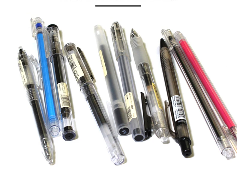 TUNACOCO Muji стиль 10 шт./компл. ручка ручки для школы Ручки для школы стационарные гелевые ручки черный, красный чернила коробка офисные канцелярия канцтовары школьные принадлежности гелевые ручки пенал школьный
