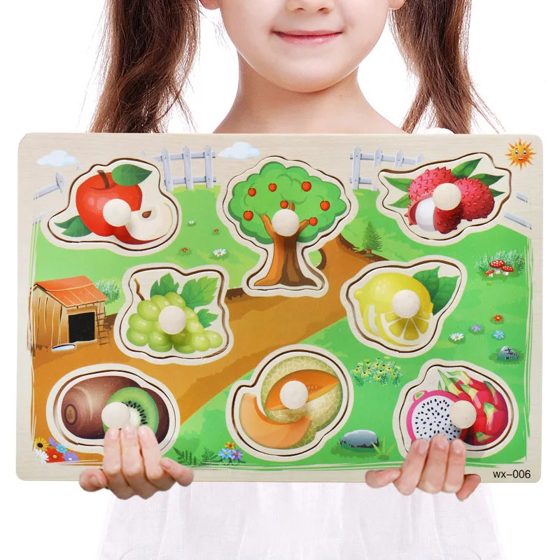 DZ-LB-888-15x22.5cm Детские паззлы, игрушки, деревянные головоломки, ручной захват, набор, обучающие игрушки для детей, мультяшный автомобиль, морские животные, пазл, детский подарок - Цвет: DZ-LB-888-15x22.5cm