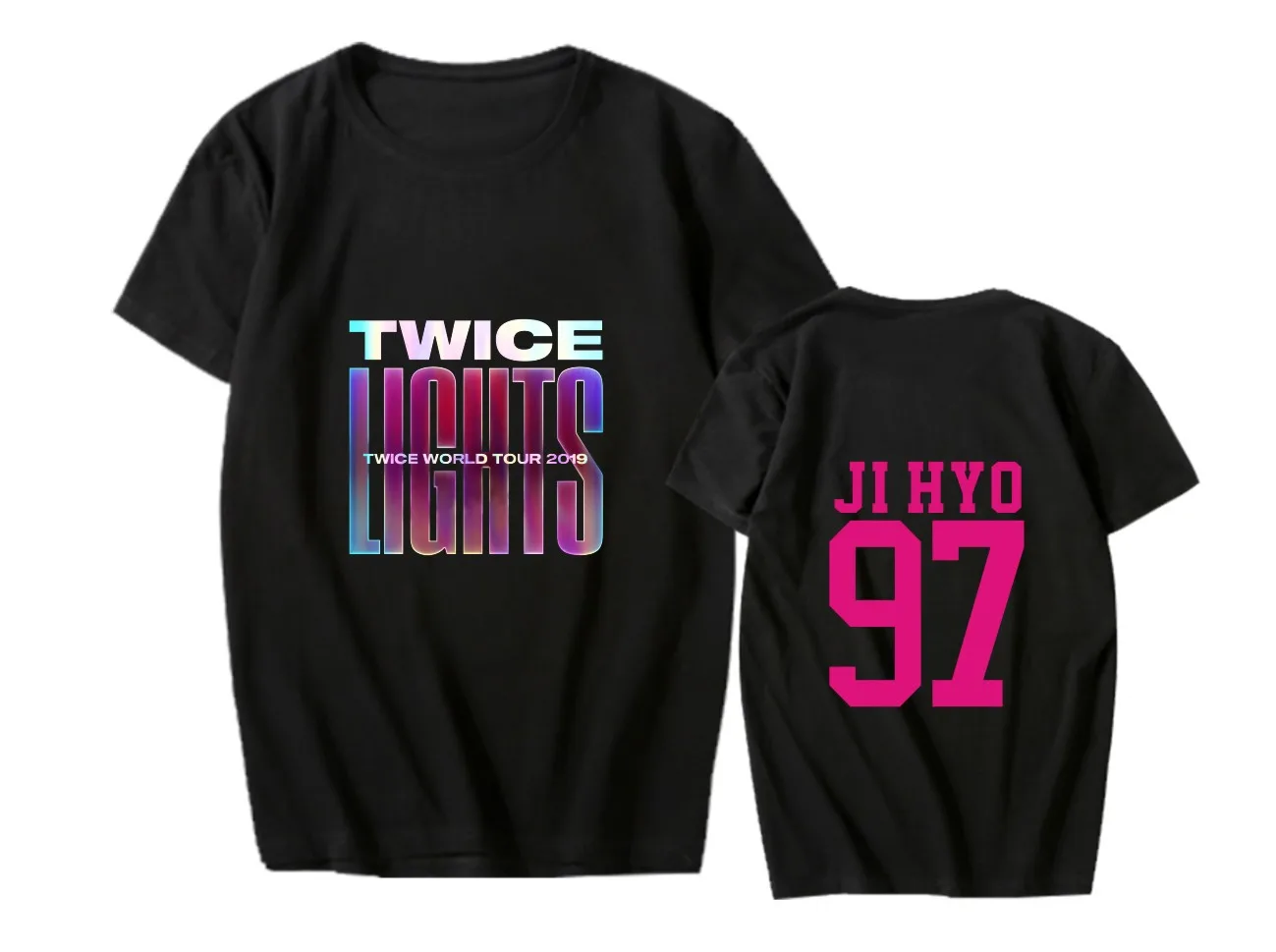 Kpop twice World Tour 2019 концертная подсветка футболка с круглым вырезом kpop SANA в Корейском