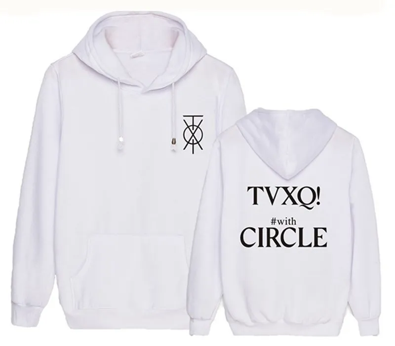 Мужская толстовка с капюшоном KPOP TOHOSHINKI Свитшот TVXQ круглым вырезом пуловер