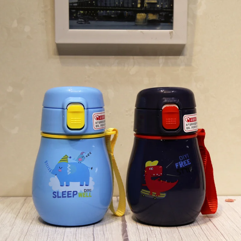 SS 304 термос из нержавеющей стали стакан Мини милая детская соломенная вакуумная