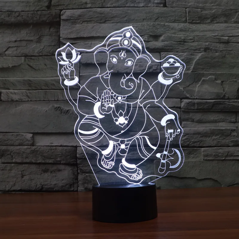 

Новый тип внешней торговли как бог семь цветов 3D лампа креативная сенсорная энергосберегающая светодиодсветодиодный иллюзионная лампа иг...