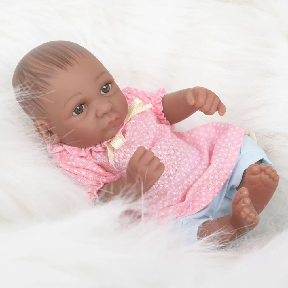 LEOOFU 28 см 11 дюймов подарок на день рождения мини силиконовые bebe Кукла реборн для
