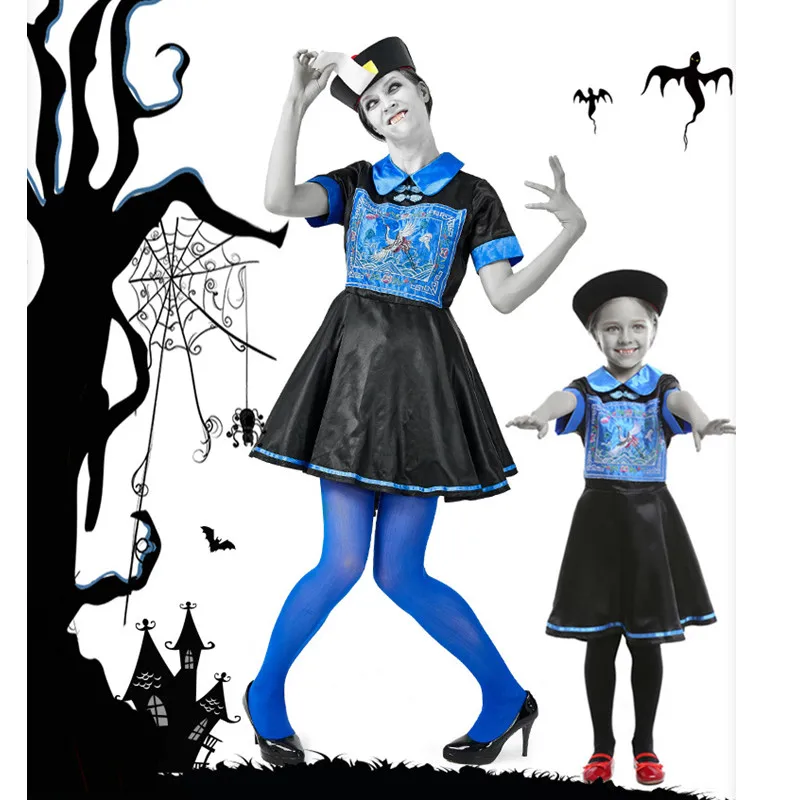 Женское китайское платье для косплея зомби Хэллоуина