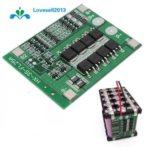 3S 25A Li Ion 18650 BMS PCM Защитная плата батареи с балансом для литий ионного аккумулятора