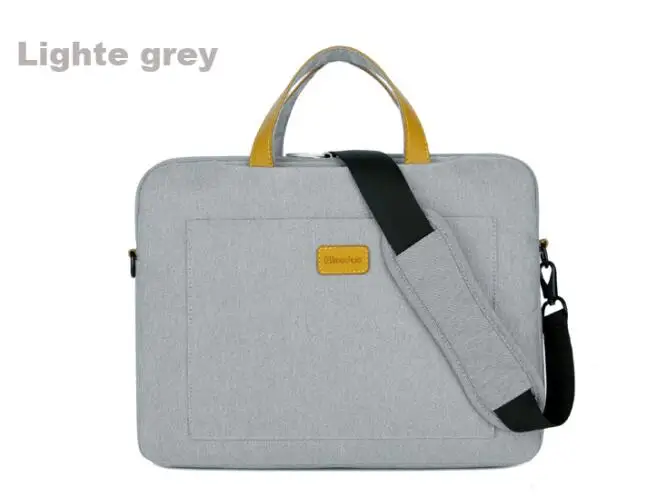 Нейлоновая сумка на плечо для ноутбука 13 14 15,6, чехол для Xiaomi air Macbook Air Pro lenovo Dell hp Asus acer, чехол для ноутбука - Цвет: shoulder2 light grey