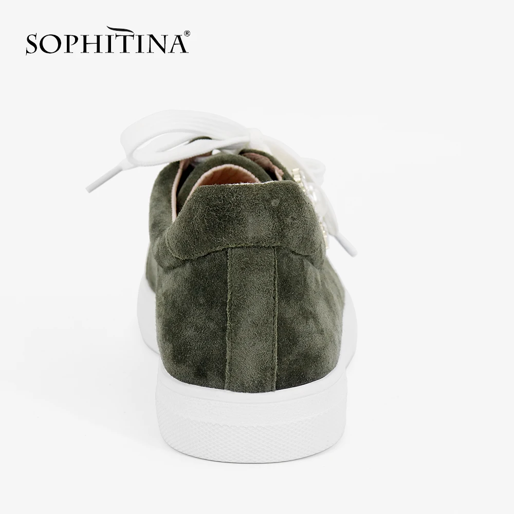 SOPHITINA/Роскошная обувь на плоской подошве коллекция 2019 года сезон осень модная