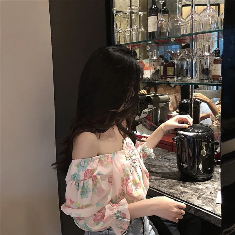 Lychee/винтажная женская блузка с цветочным принтом и галстуком-бабочкой для