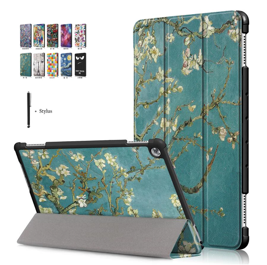 Чехол книжка с подставкой для Huawei MediaPad M5 lite 10 1 5 чехол + стилус Lite 10|Чехлы планшетов