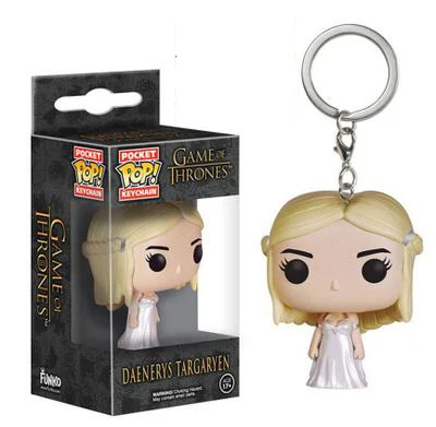DAENERYS FUNKO POP брелок официальный Сейлор Мун Веном Супер Герой Джон Сноу История игрушек алддин коллекционный Брелок с коробкой - Цвет: DAENERYS