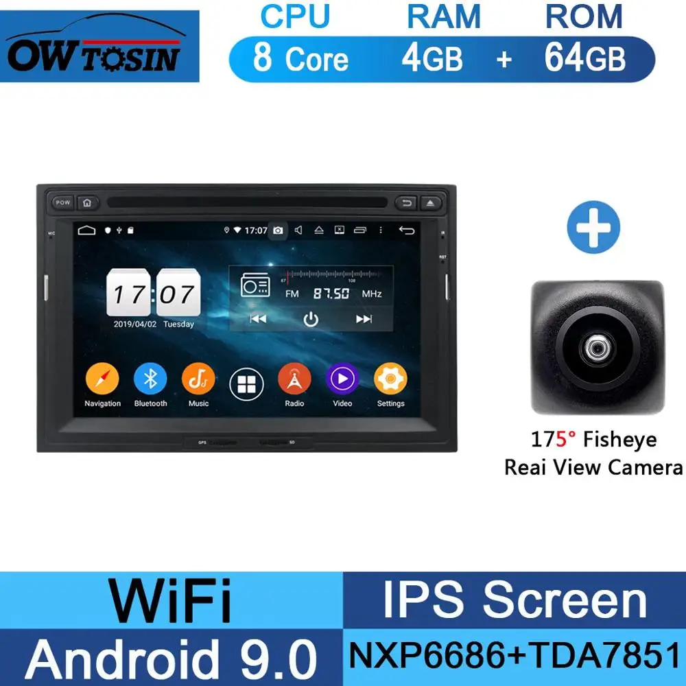 64G Fisheye Camera " ips 8Core 4G+ 64G Android9.0 автомобильный dvd-плеер для peugeot PG 3008 5008 Partner/Citroen Berlingo DSP радио gps Parrot BT ADAS - Цвет: 64G Fisheye Camera