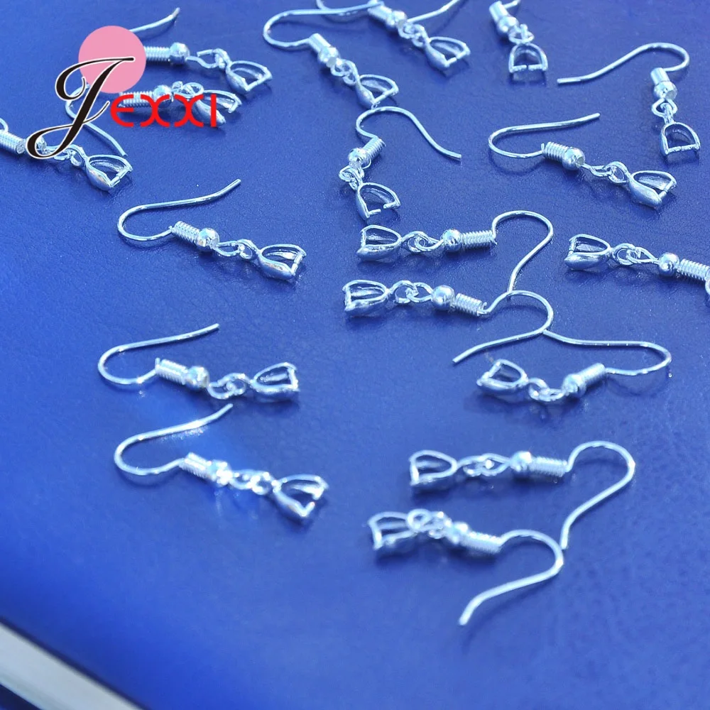 

Brand DIY High Quality 925 Sterling Silver Fish Hook Earrings Findings Party Earwires Bail Connector Jewelry Accessories