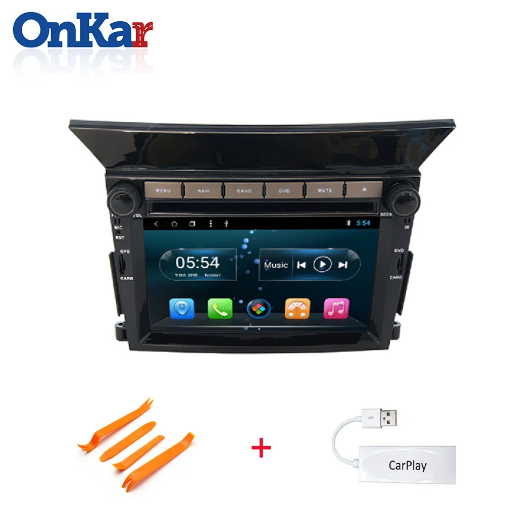 ONKAR 2 din android 9,0 dvd gps навигация для Honda Pilot 2009 2010 2011 поддержка dvd cd плеер Авто радио головное устройство wifi радио - Цвет: With CarPlay