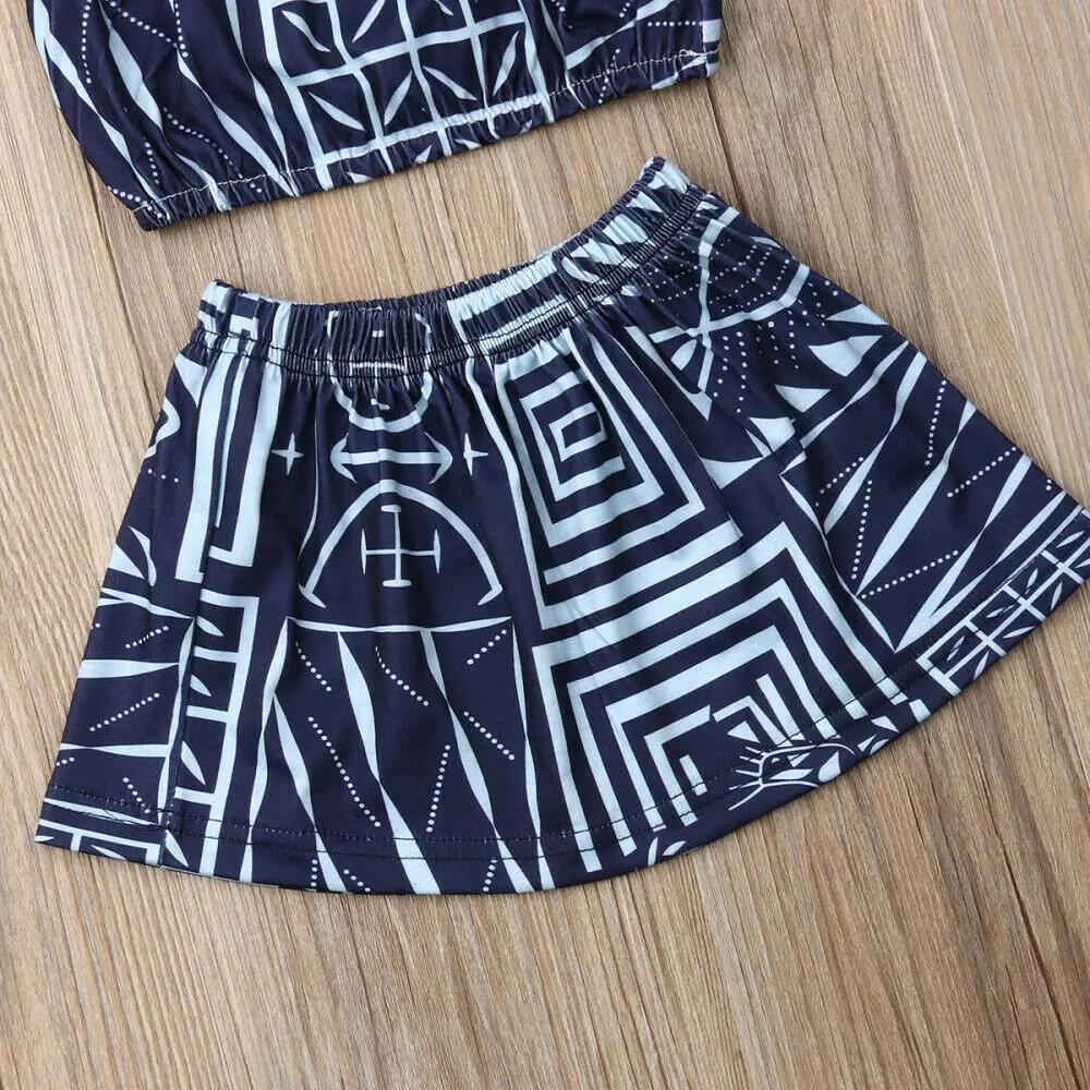 Pudcoco/Новинка летняя одежда для маленьких девочек в народном стиле топ с открытыми