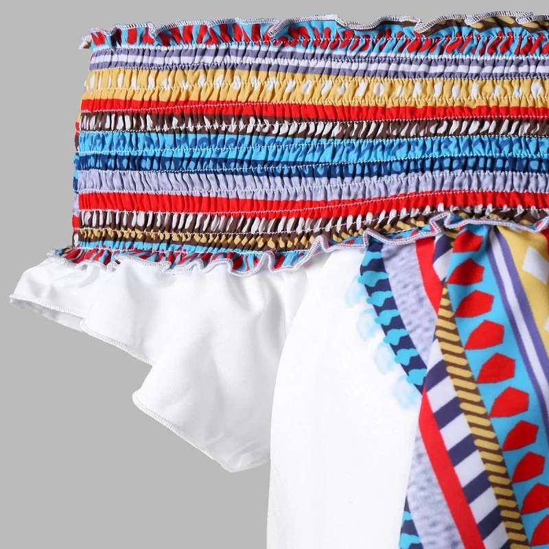 Лето Повседневный с плеча Дамы Свободные футболки Женщины Плюс Размер