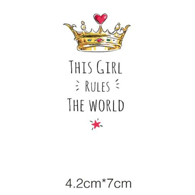 Нашивки женские с принтом короны и цветка 225 мм | Дом сад