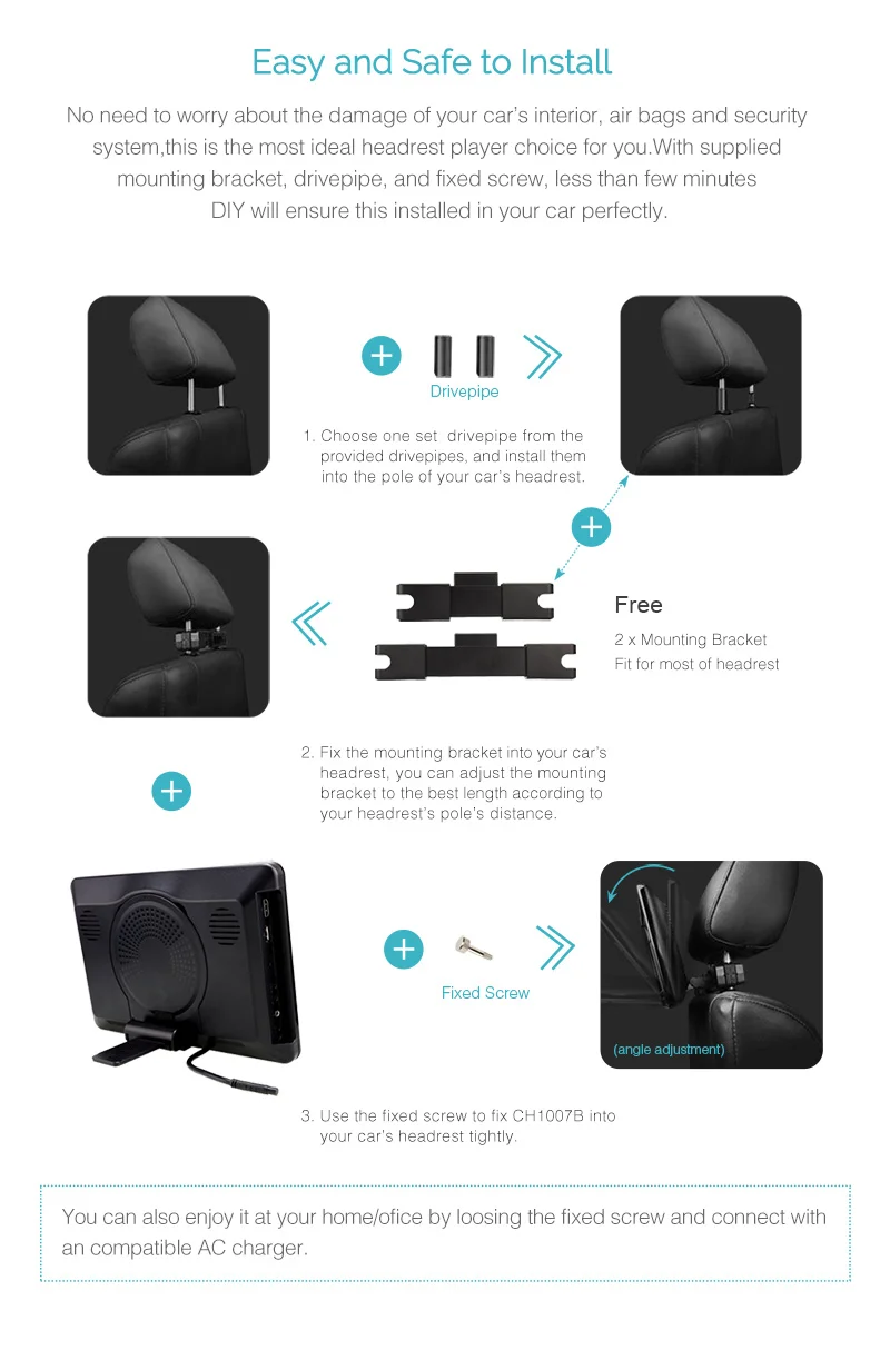 Тыква 2 шт./лот 10 1 ''Автомобильный подголовник dvd-плеер USB/SD/HDMI/IR/FM HD цифровой TFT
