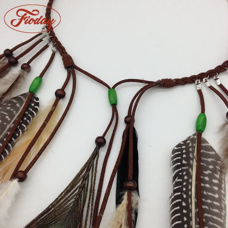 Fioday Women Feather Hairband Hair Comb Headwear Boho Headband Headpiece Bohemian Tassel Accessories for Girls Hairgrips |