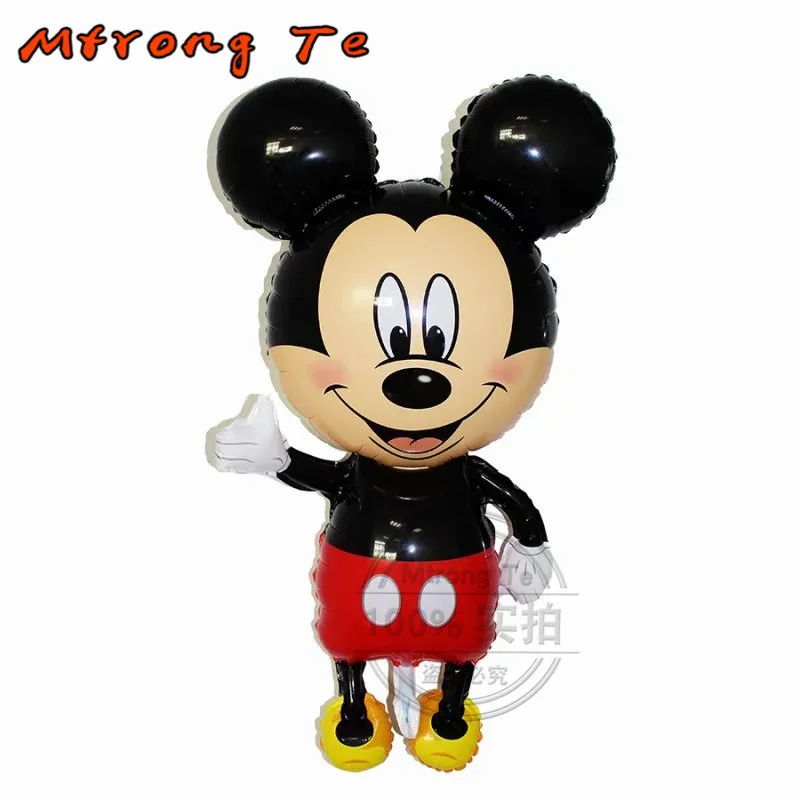 Mickey 12 pcs 12 шт., большой размер, Минни, Микки Маус, алюминиевые воздушные шары, для дня рождения, украшения, красный бант, Минни, игрушки, Микки, вечерние принадлежности - Цвет: Mickey 12 pcs