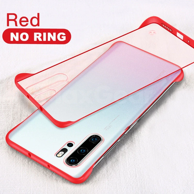 Red No Ring Чехол-Бампер для huawei P20 P30 Pro Lite, прозрачный гибридный чехол с кристаллами для Honor mate 10 20 Pro Nova 3 3i 4 5 5i, чехол-рамка с кольцом - Цвет: Red No Ring