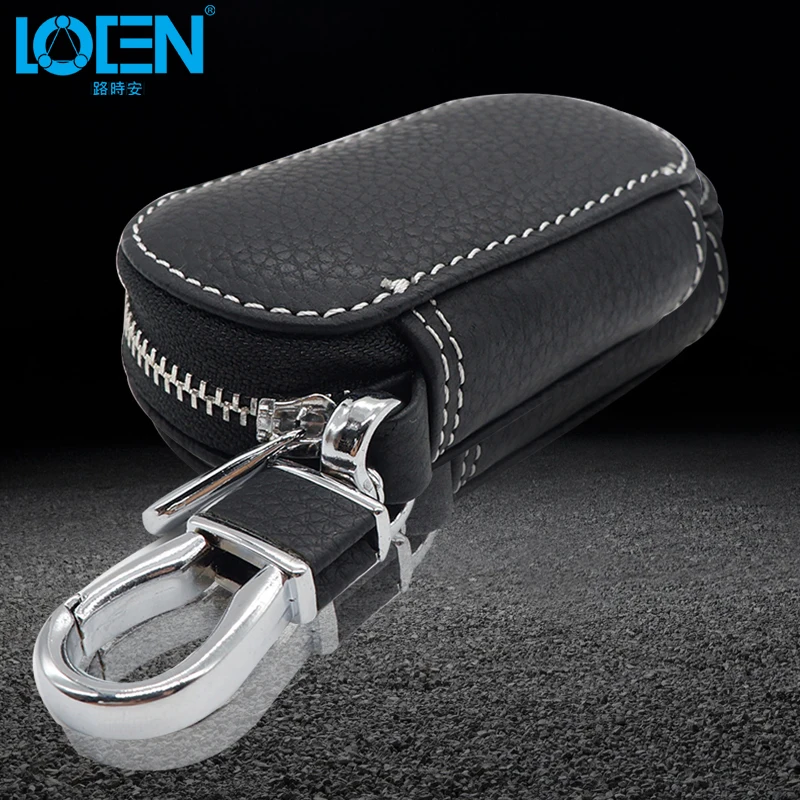 LOEN автомобильный кожаный чехол для ключей бумажник volvo starline Kia Honda BMW Audi Benz