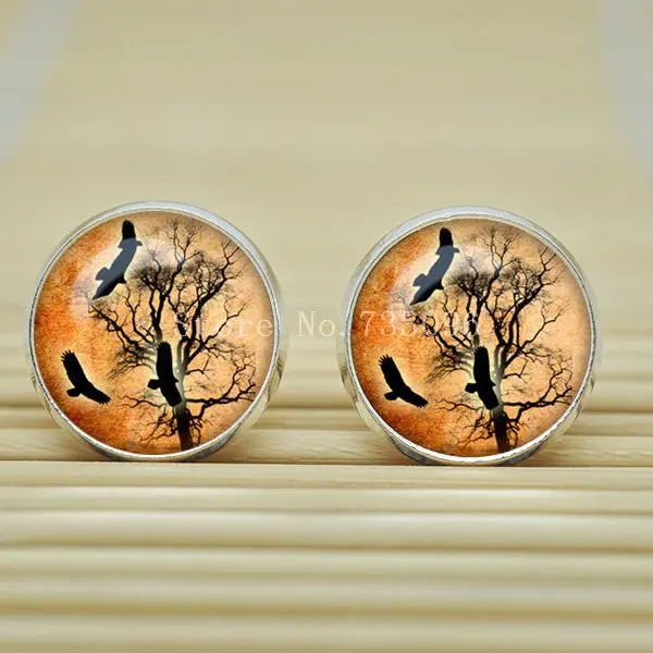 1 пара Стимпанк Корона Серьги винтаж стиль гот стекло Кабошон B1182 | Украшения и