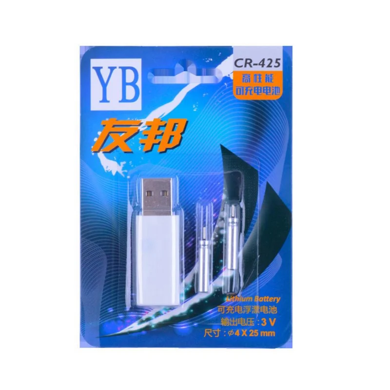 Новинка 1 отверстие USB для рыболовных поплавков аккумуляторная батарея CR425