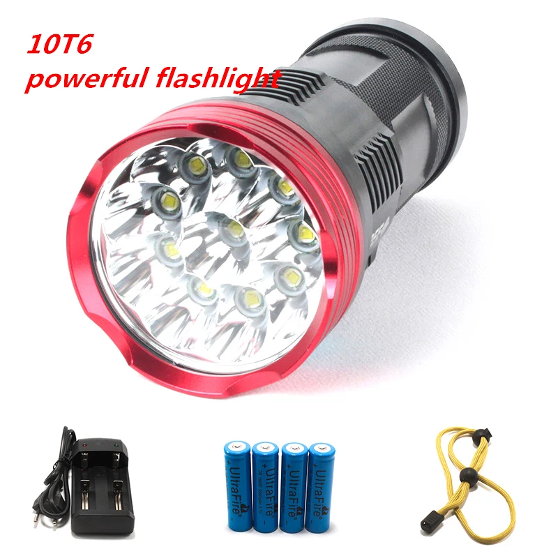 10T6 мощный фонарик 20000 люмен SKYRAY King 10x CREE XM-L T6 светодиодный фонарь для кемпинга охоты рыбалки