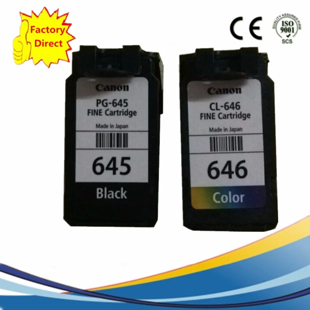 PG645XL PG 645XL Женская фотография CL 646XL восстановленные чернильные картриджи Pixma MG 2460