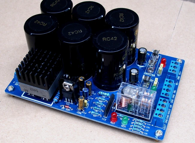 

F6 35A rectifier 6* 50V/10000UF amplifier Rectifier filter power board with UPC1237 speaker protection circuit finished board