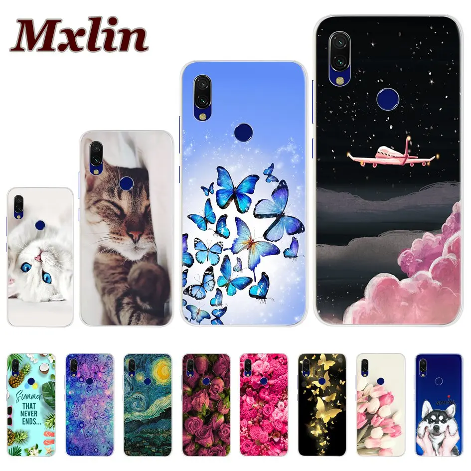 Чехол с принтом для Redmi 7 Новый чехол Xiaomi Note мягкий силиконовый телефона Redmi7 Pro