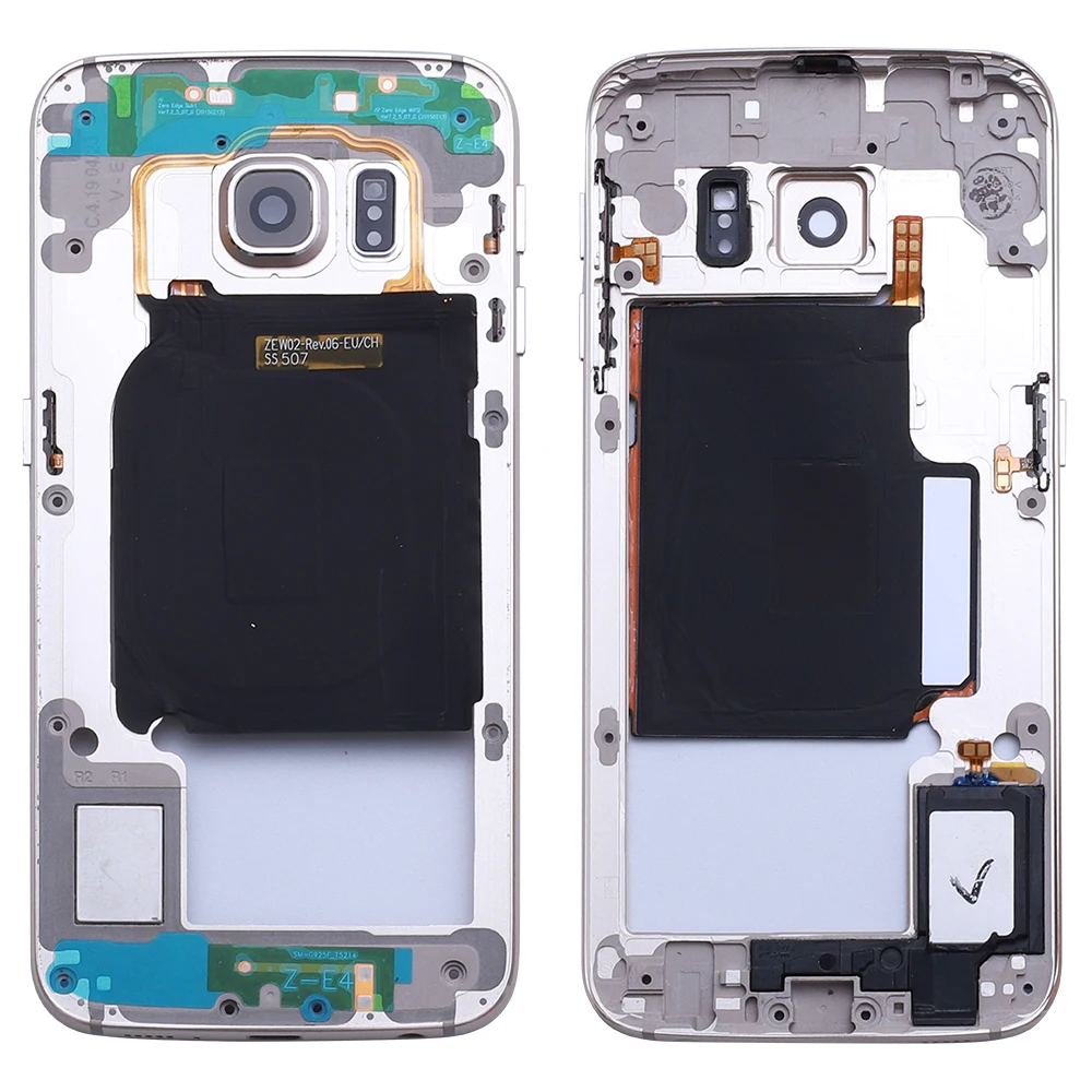 Для Samsung Galaxy S6 Edge G925 G925F G925T Корпус ЖК дисплей средняя рамка Шасси пластина в сборе|Корпусы и рамки для