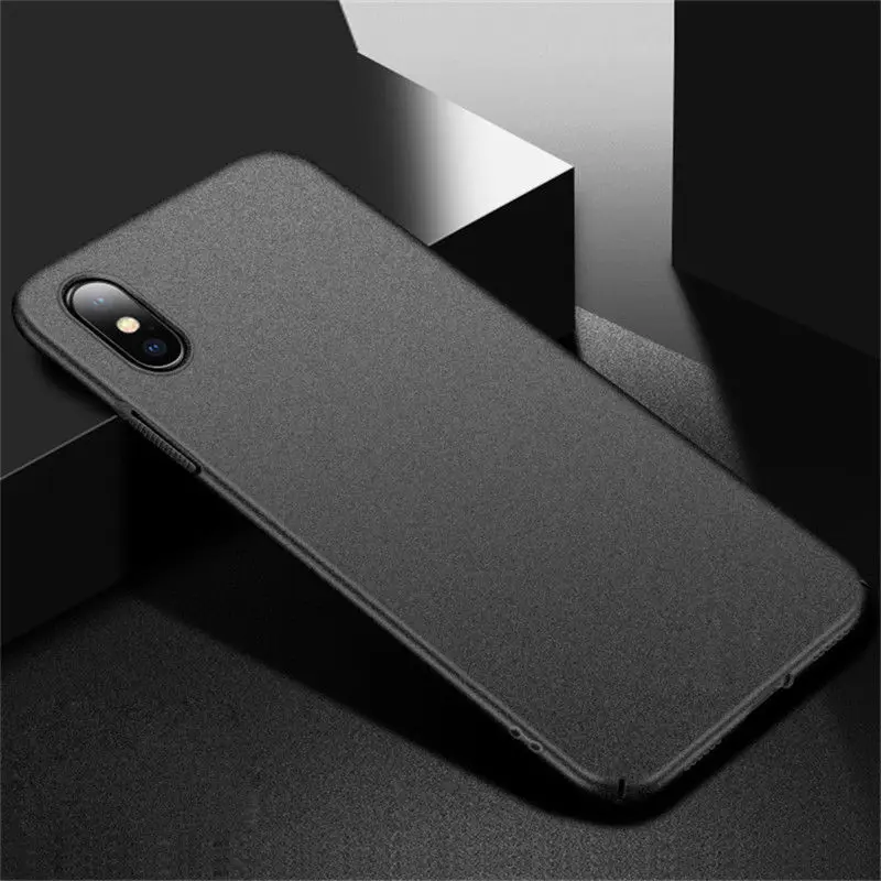Black NOWAL Роскошный Матовый чехол из песчаника для iPhone 7 Plus 8 8Plus Ультратонкий жесткий пластиковый чехол для iPhone 11 Pro X XR XS Max 6 6S Plus - Цвет: Black