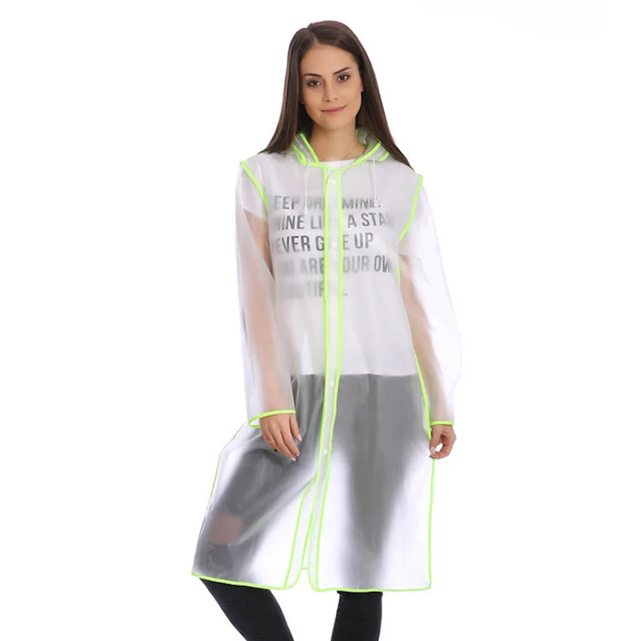 Портативный водонепроницаемый дождевик пластиковый прозрачный для взрослых